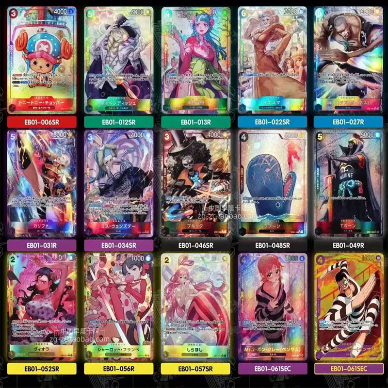 

3/6/9Packs Original Bandai Japanese Anime One Piece Card Game EB-01 TCG Card Pack Toy Collection Cards Kids Gift
