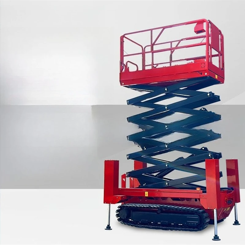 hydraulic lifting platform Outdoor off-road high-altitude climbing vehicle Full self-propelled crawler scissor lift table