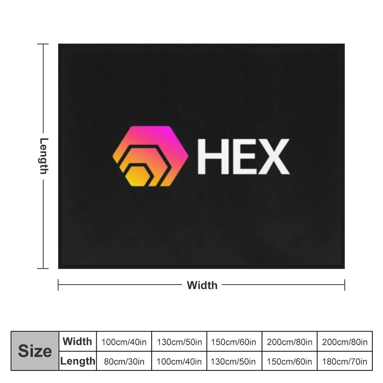 HEX Crypto Hexagon Logo Throw Blanket Sofa Hairy Thins Blankets