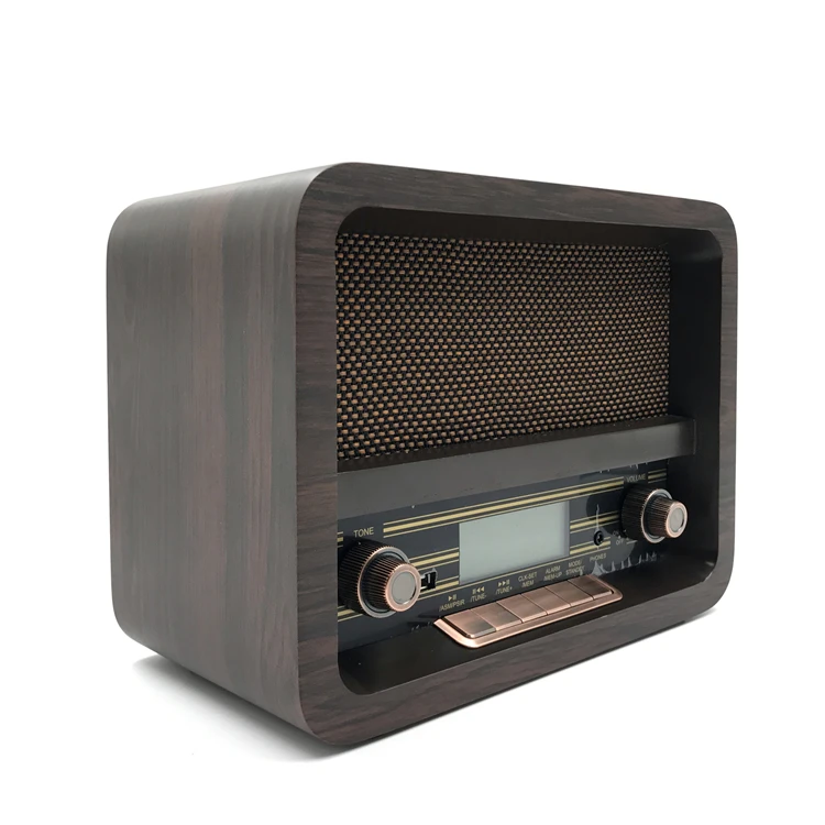 

FM Transmitter Blue tooth FM/AM Wood USB Player Vintage Home Portable Radio