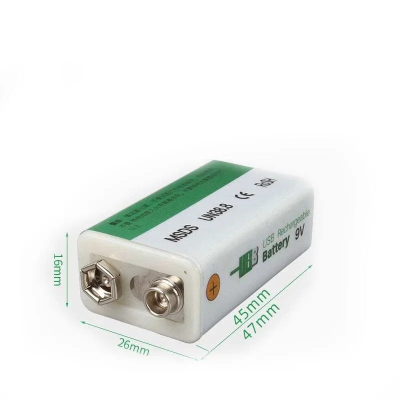 USB Rechargeable Battery 9V 5500mAh Suitable for Camera and Other Series