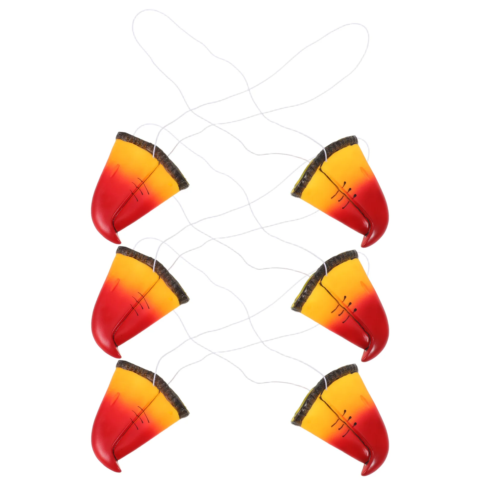 

6pcs Realistic Parrot Beak Cosplay Nose For Halloween Dress Up Supplies Simulation Bird Beak Costume Props Funny