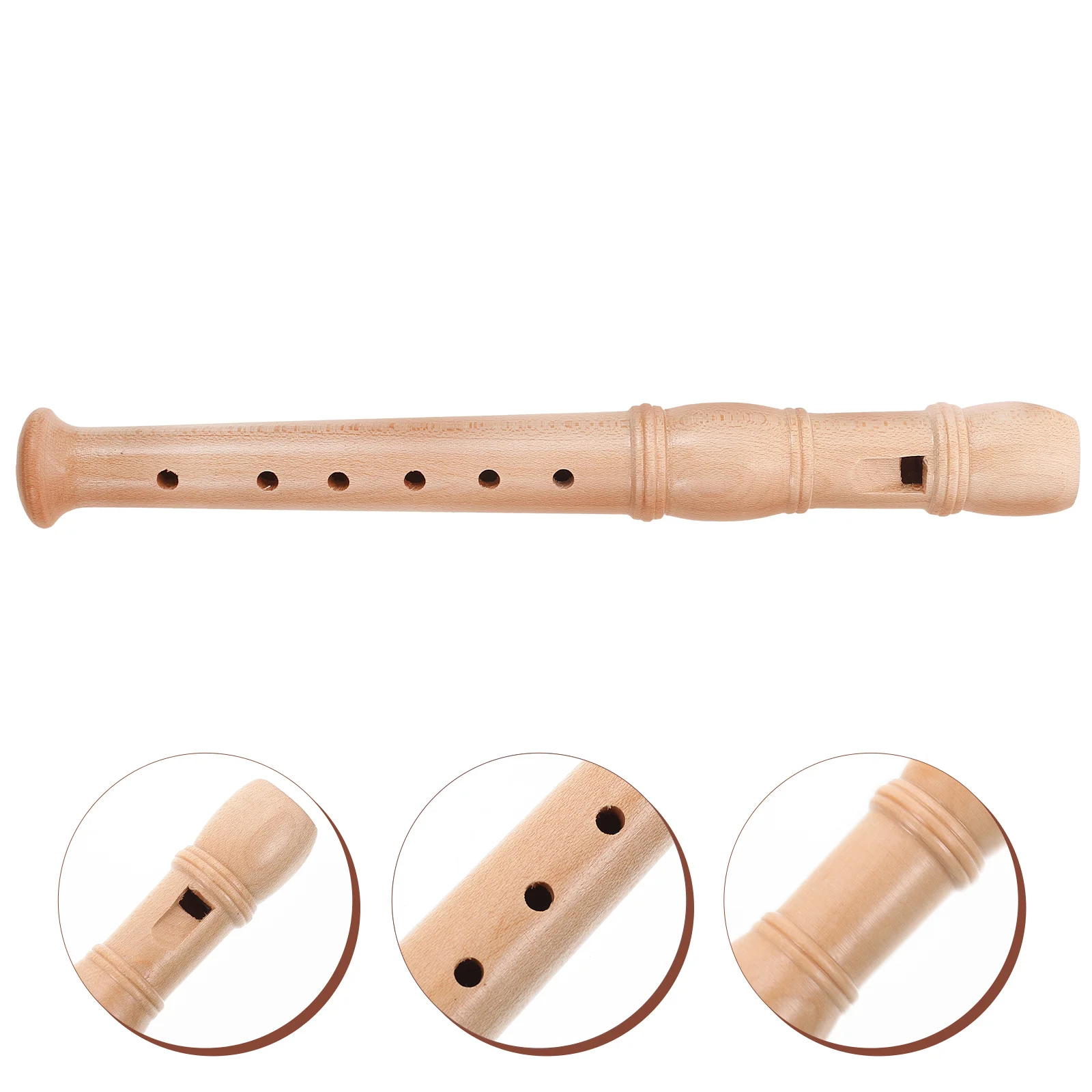 

Wooden Children's Clarionet Beginner Musical Instrument Soprano Recorder Toy Flute Rounded Surface Clarinet