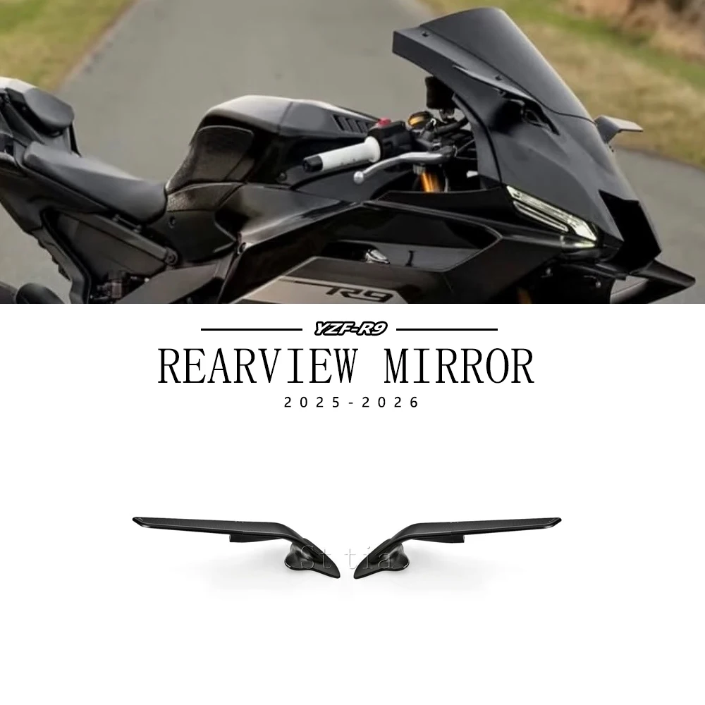 New YZF-R9 Motorcycle Rear View Mirror Fit For Yamaha YZFR9 YZF R9 2025 Adjustable Rearview Mirror YZFR9 2026 Wind Wing Mirror