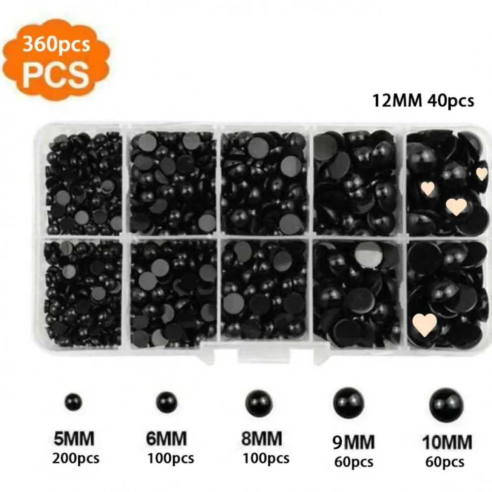 

1 коробка, пластиковые глаза для круглых круглых плоских черных глаз, плоские глаза «сделай сам», амигуруми, пластиковые пластиковые защитные глаза ручной работы для детей