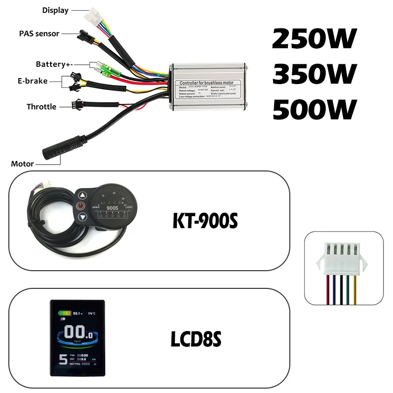 

Дисплей для электронного велосипеда, 24 В/36 В/48 В, KT-LCD8S, цветные экраны, вилка SM для комплекта для переоборудования электрического велосипеда, аксессуары с дисплеем KT 900S