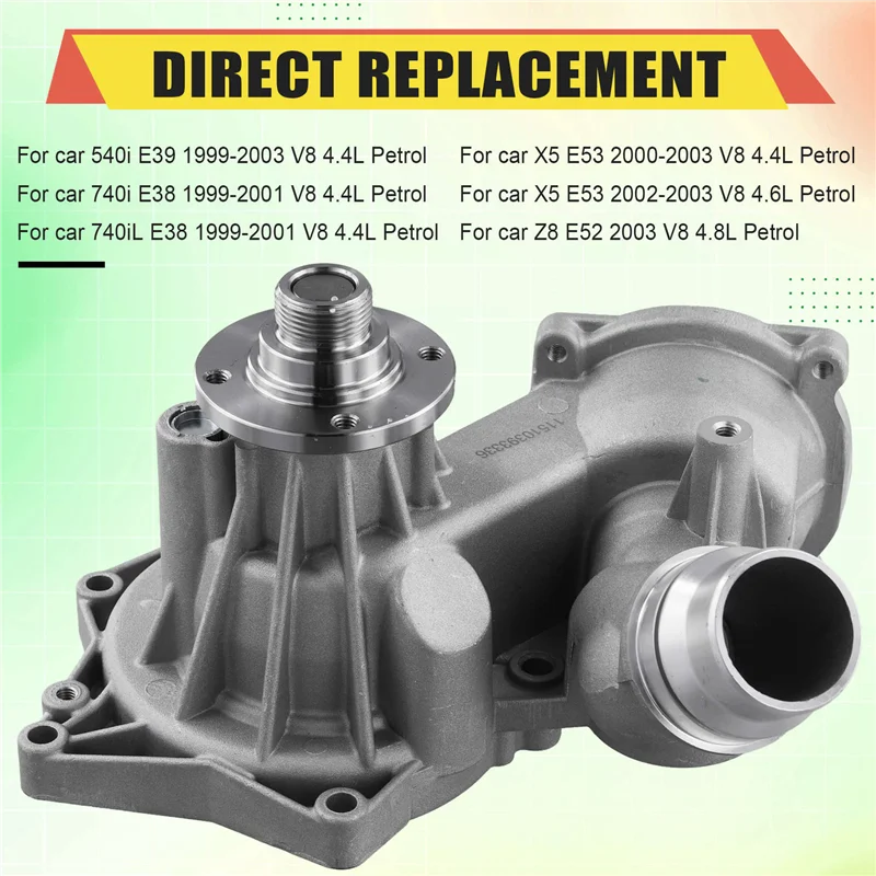 A03Z-11511713266 Auto Motor Kühlmittel Wasserpumpe Für BMW 540I E39 1999-2003 740I 740Il E38 X5 E53 E52 11510393336 11511171266