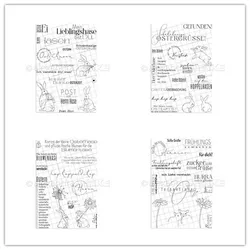 2023 New CLEAR STAMP German easter DIY Scrapbook Card album paper craft silicon rubber roller transparent stamps 225