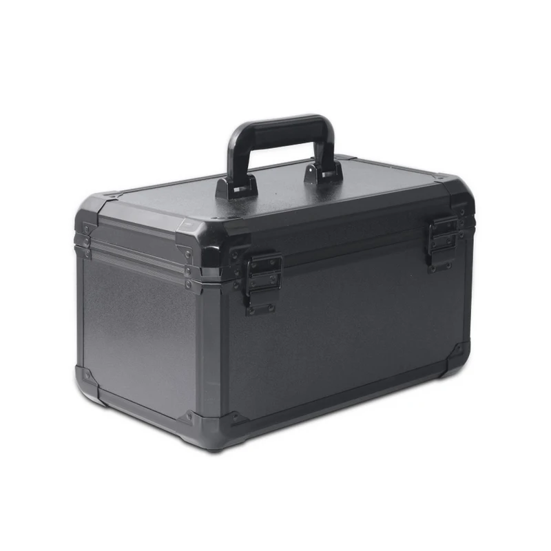 Caja de Herramientas portátil de aluminio, equipo de seguridad, almacenamiento de instrumentos, Maleta resistente a impactos con esponja, 37x22x21cm