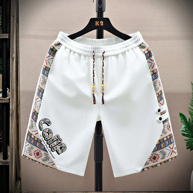 

Casual Loose Men's Printed Short Pants Summer Trendy Brand Five-Point Pants Breathable Comfortable Straight Leg Home Leisure