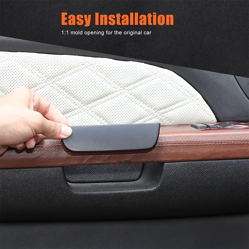 

2Pcs ABS black For Cadillac Escalade 2007-2014 car interior handle cover decorative sticker interior modification accessories