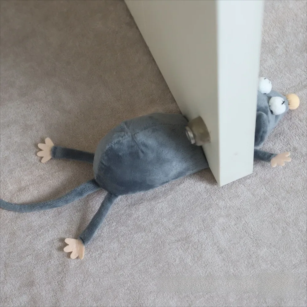 Plush Mouse Plush Door Stoppers Stuffed Animal Interior Use Door Stop Floor Protection 25cm Decorative Doorstop Door Protection