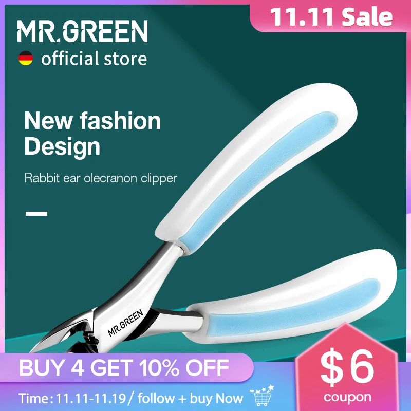 

MR.GREEN Toenail Clippers Rabbit Ears Professional Pedicure Tool Nail Clippers Anti-Splash Ingrown Cutters Manicure Tools Sets