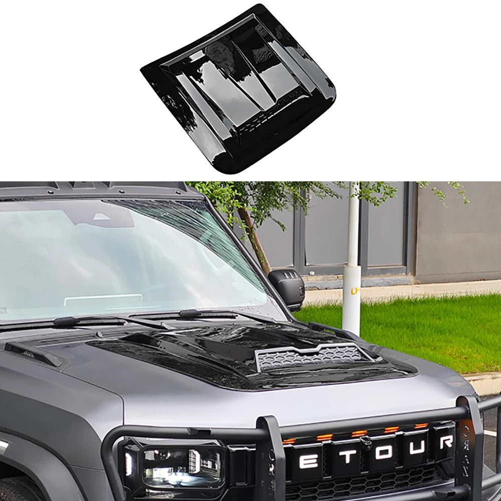 

Off-road 4x4 Car Accessories ABS Glossy/Matte Black Bonnet Scoop Hood Cover For Chery Jetour Traveler T2 2023 2024 Body Kits