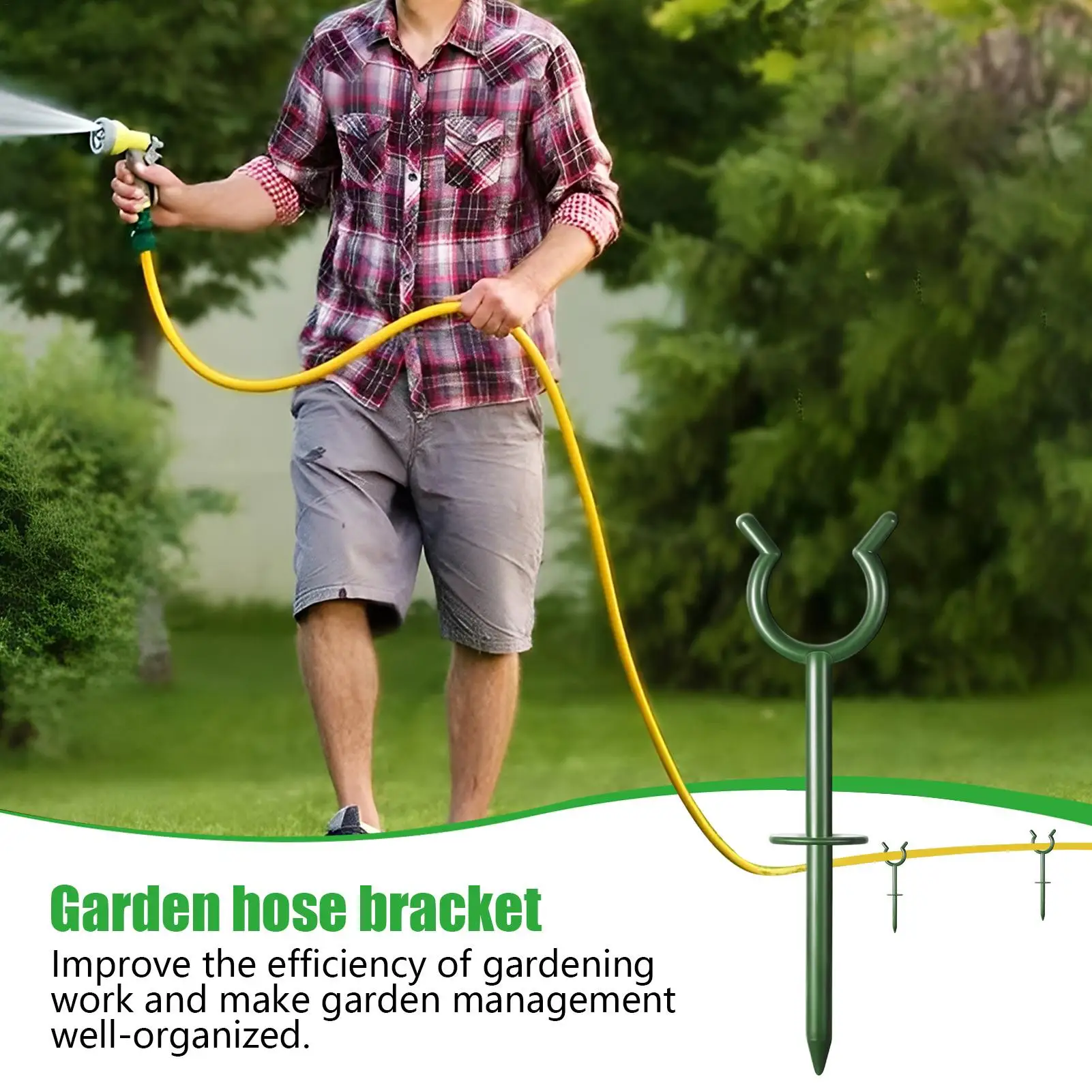Hose Guide 100-Pieces Plant Protection Holder Garden Hose Guide Stake for Outdoor Outside Lawn Backyard RV Garage House