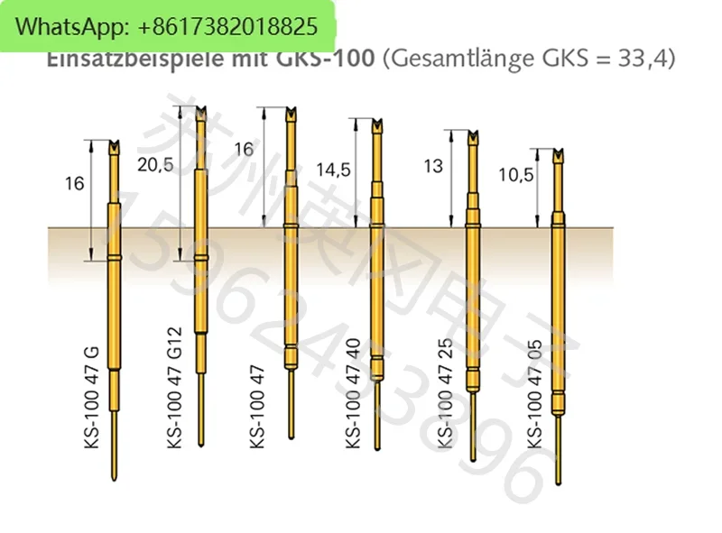 100Pcs  British Steel Probe GKS-100 291 090 A2000 Three sided Sharp Knife Point Probe