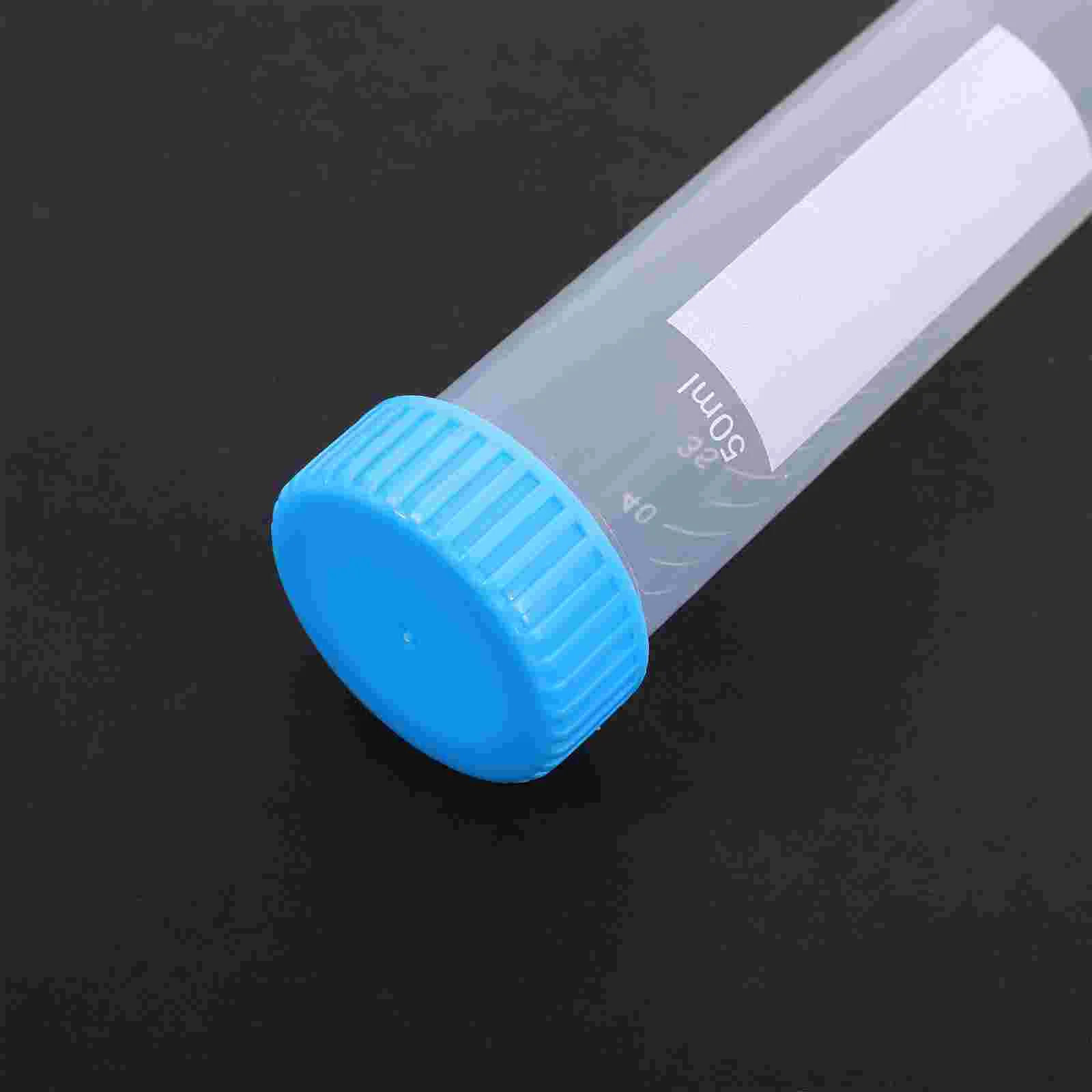 50PCS 50ml Pointed Head Centrifuge Tube with Screw Sample Supply Blue Centrifuge Tube Container Centrifuge Tube Can