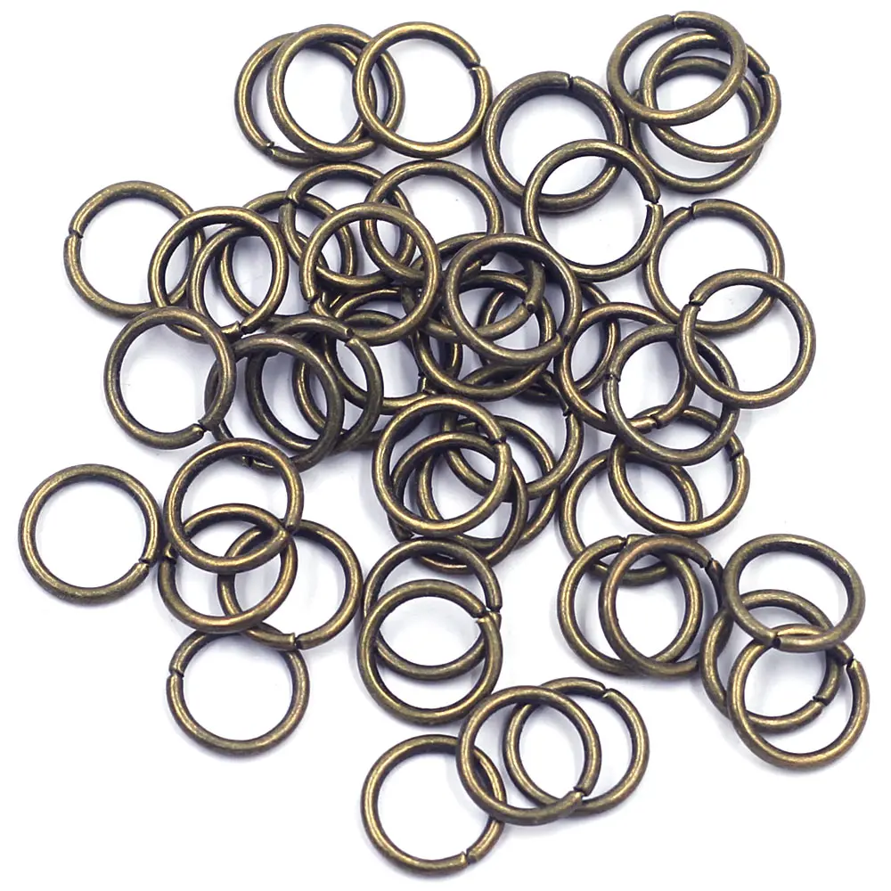 5000Pcs Bronze Tone Open Jump Rings Alloy 8x1.2mm