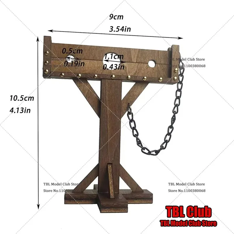 

1/12 Scale Ancient Wooden Torture Shackles Cosplay Bundling Model Accessories For 15CM Mobile Suit Girl Soldier Action Figure