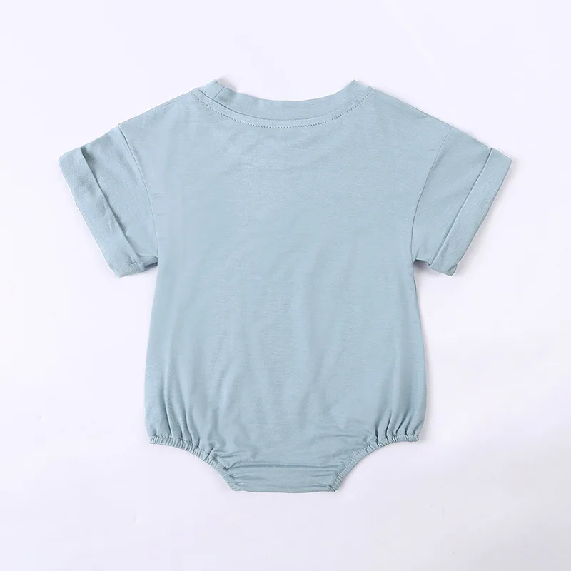 Baby Clothing Bamboo Fiber Bodysuits 0–24 Months Summer Long Sleeves Solid Color Onesies Newborn Boy Girl Outfits