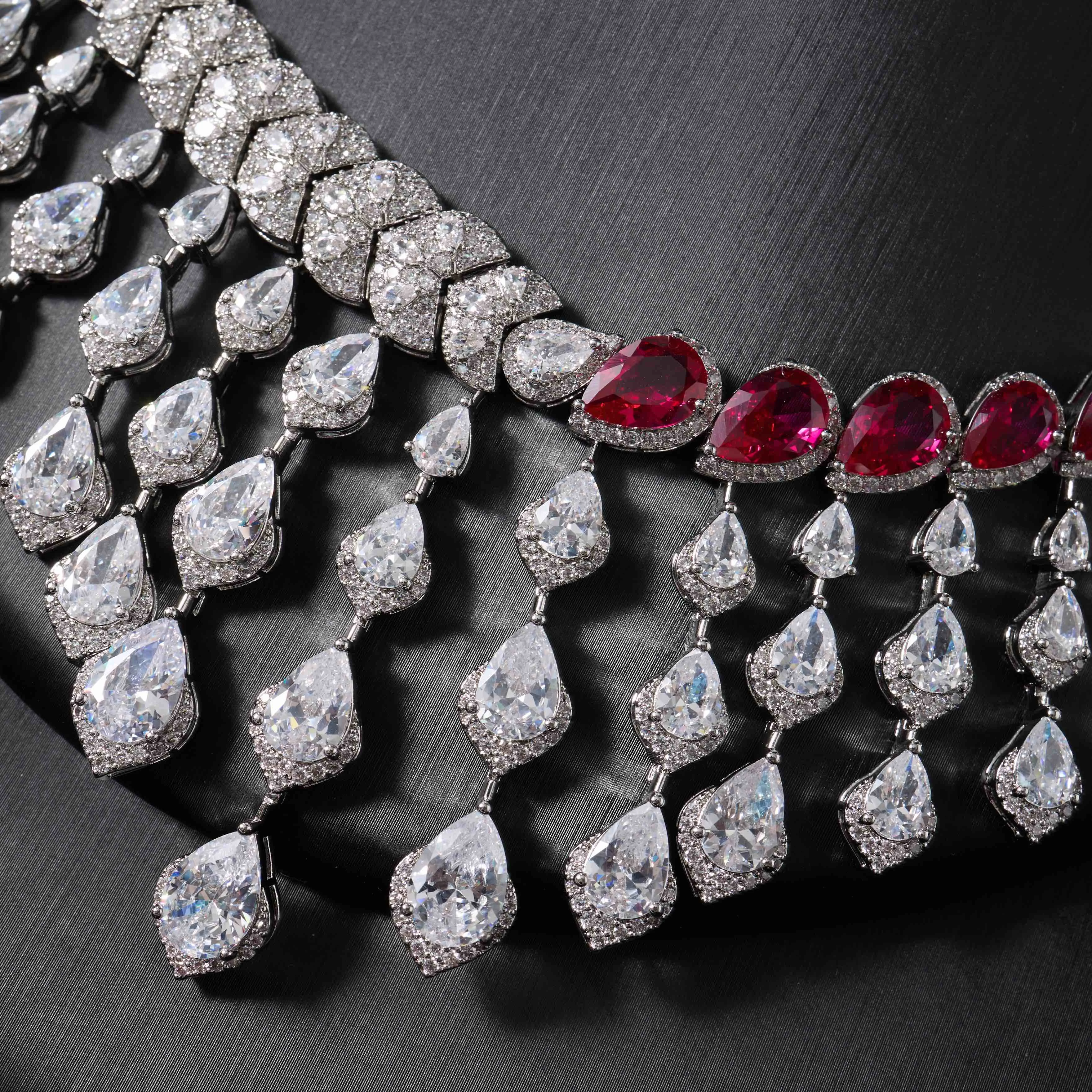 IN JEWELIFE Luxury Color Fancy Yellow Cubic Zirconia Quality Pink Jewelry Set Women Elegant Sets Necklaces Woman Trend