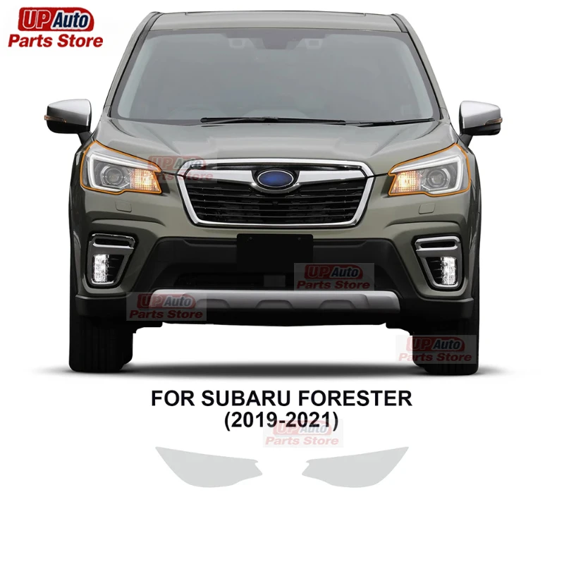 

2 Pcs Car Headlight Protective Film Transparent Black TPU Sticker for Subaru Forester 2019 2020 2021 Rearview Accessories