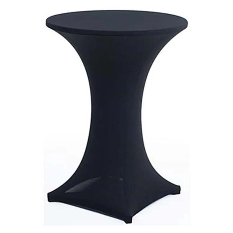 High Stretch Round Tablecloth Cocktail Spandex Table Cloth Bar Hotel Wedding Party Table Cover 60/80cm Diameter Multi-color