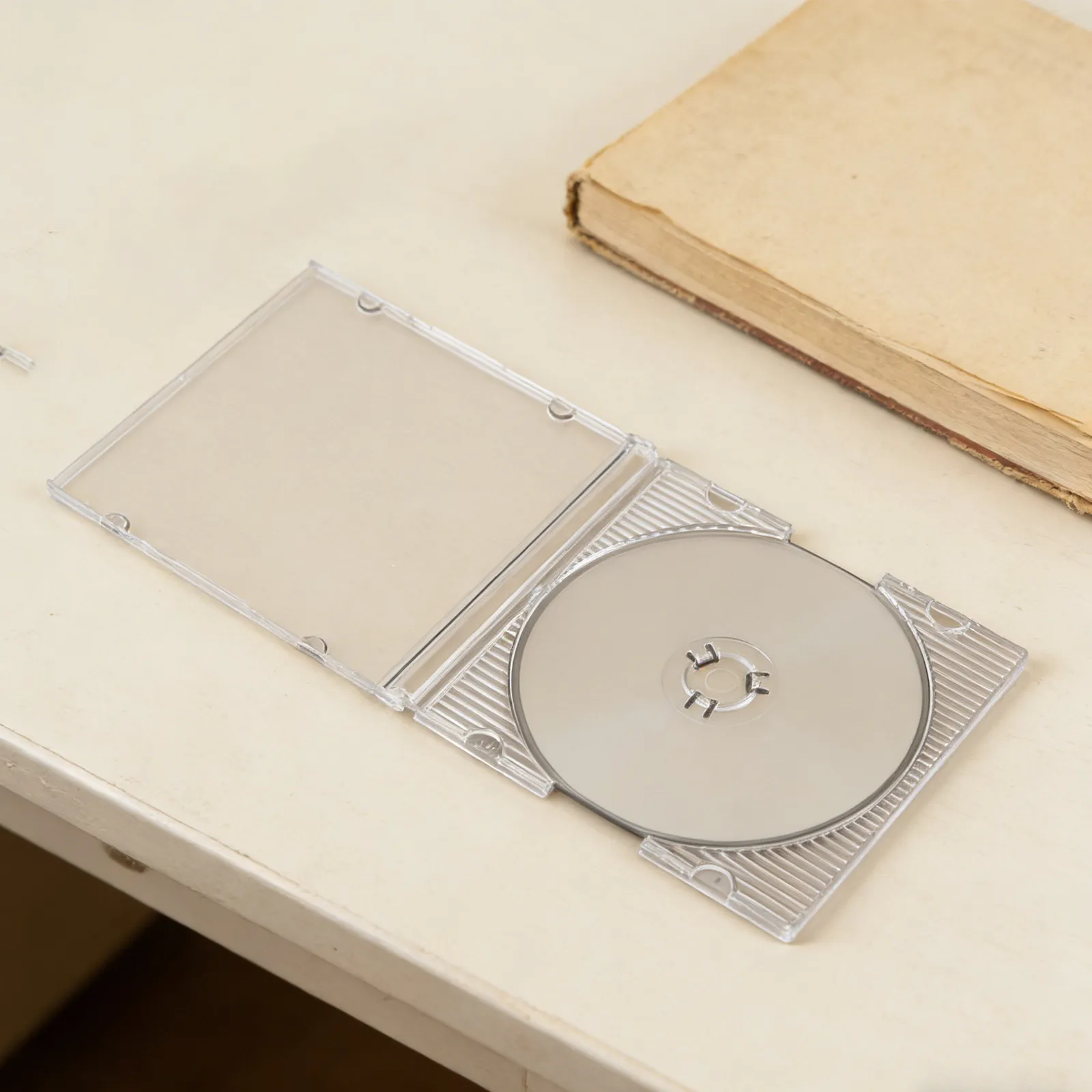 20pcs Mini Cd Jewel Case Clear Plastic Storage Holder For 80mm 3Inch Disc Collection Transparent Display Box Dvd Organization