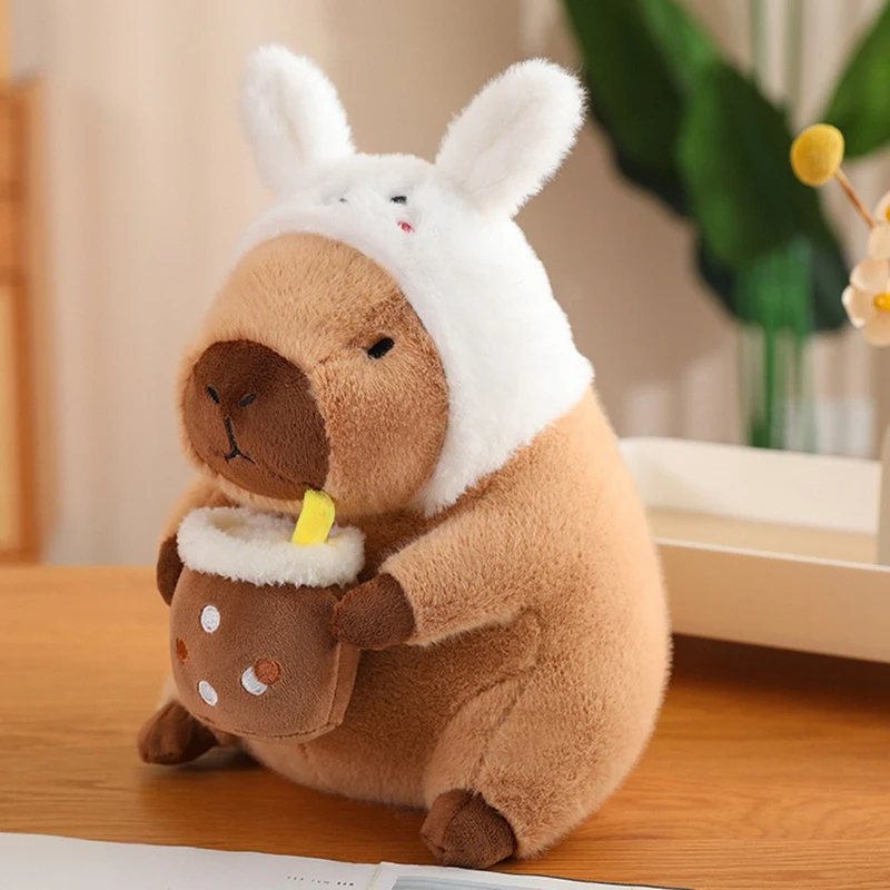 Travesseiro de brinquedo de pelúcia capivara, animal de pelúcia bonito capivara, travesseiro de boneca de brinquedo de pelúcia macio capivara, brinquedo de capivara de pelúcia durável a