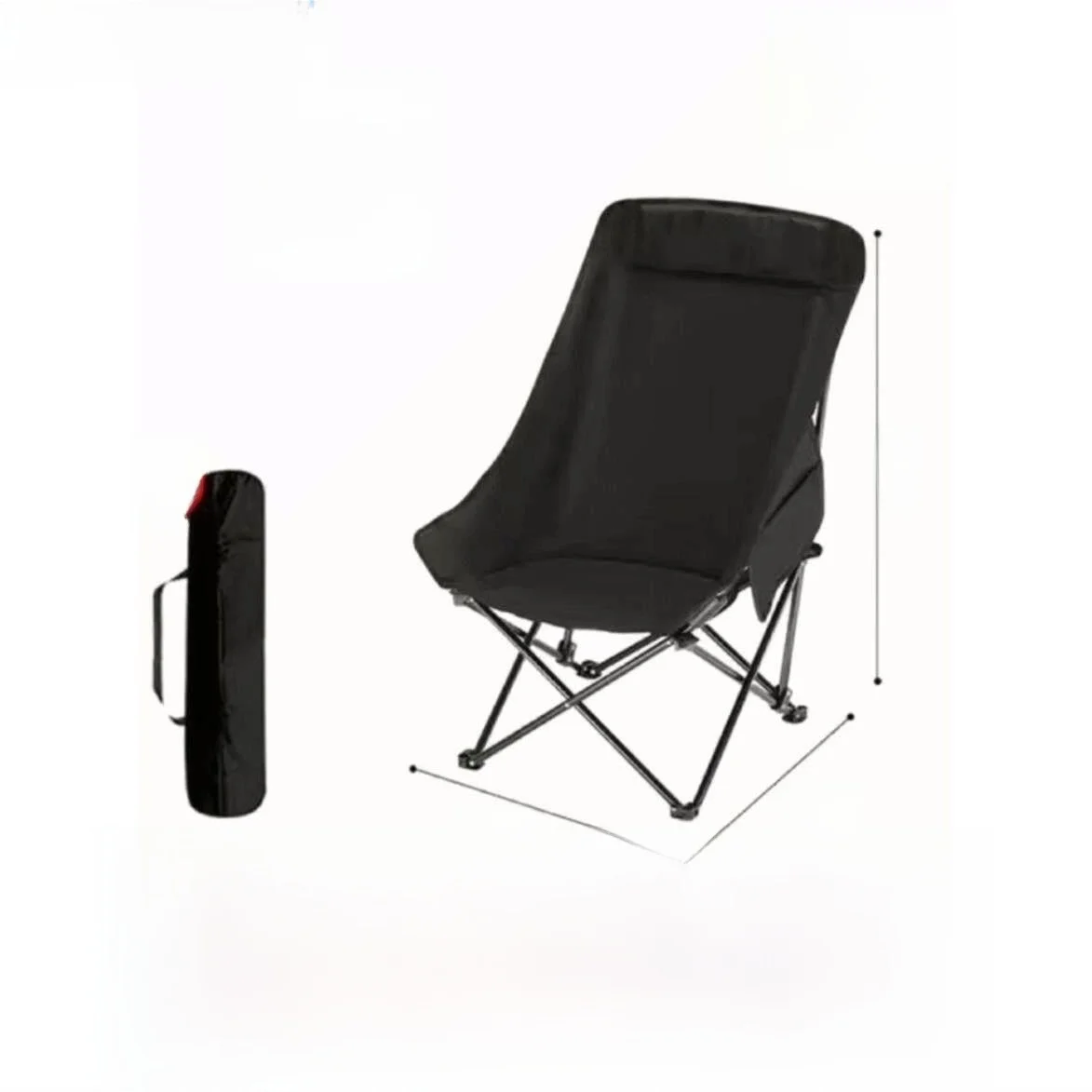 Portable Folding Canvas Chair Outdoor Beach Leisure Chair Backrest Chair Camping Travel Gear Low Back Support Lightweight view 4