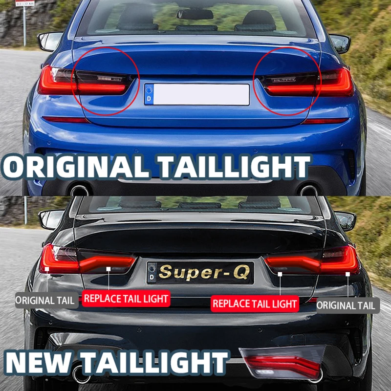 Super Q Car Lights For BMW G20 Tail Light G28 LED Tail Lamp G80 M8 Design 320i 325i 330i LED DRL Signal Auto Accessories 2019-