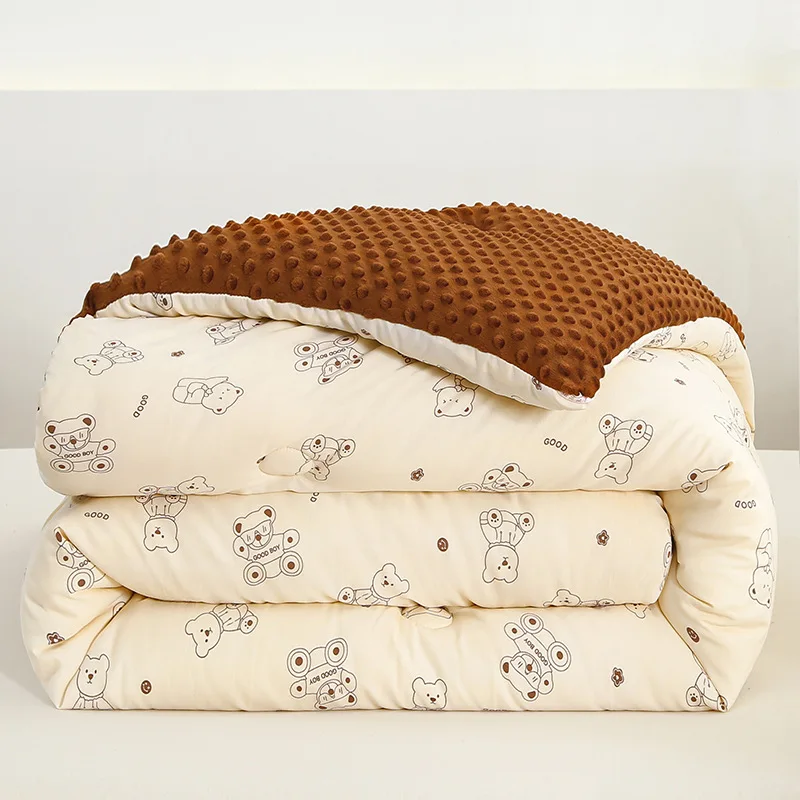 Soybean Fiber Quilt Vintage Cotton and Linen Double Yarn Duvet Quilt Is Core Thickened Warm Spring and Autumn Quilt Core