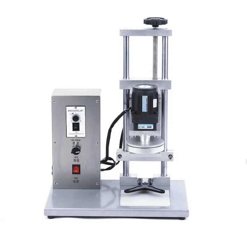 

Semi-Auto Electric Perfume Bottle Cap Tightening Machine Desk Top Cap Capper with Twist Locking Feature