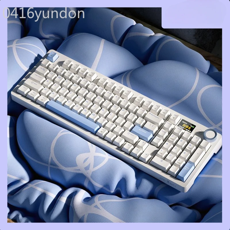 Mechanical Keyboard Three Mode 2.4g Wireless Bluetooth 98keys Rgb Customization Display Screen Keyboards