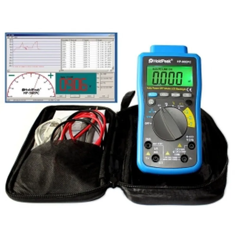 Hp-90epc Holdpeak Rms Auto Ranging Digital Multimeter With Battery Test/Min Max Value HoldPeak