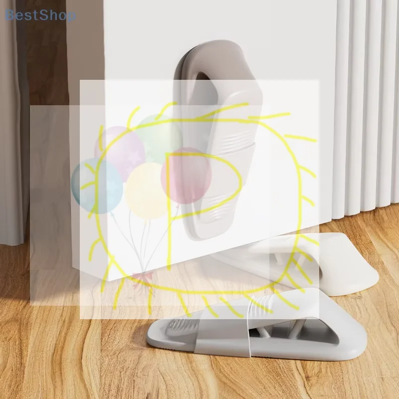 Rolhas de porta de silicone, fechos de porta anticolisão, fechaduras de porta, à prova de vento e fixas, retráteis e sem perfuração.