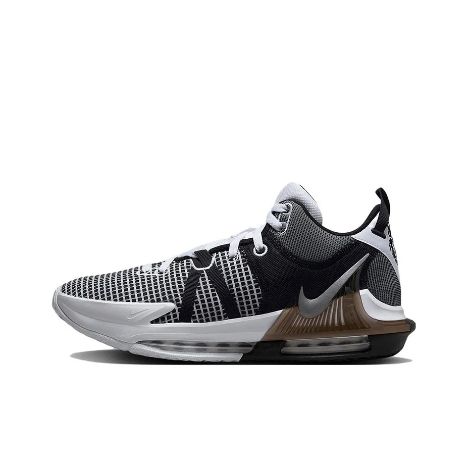 Chaussures de basket Nike Witness 7 pour hommes, coupe basse, noir/blanc