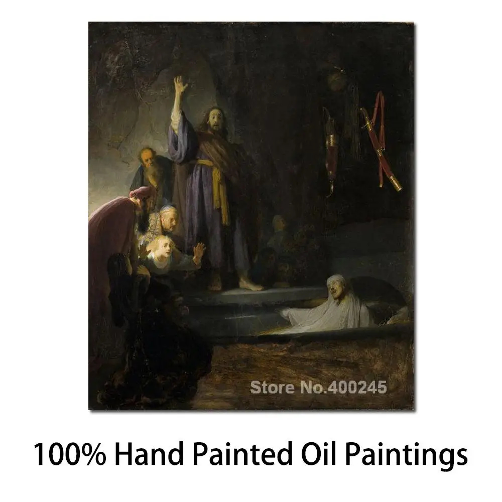 Oil Painting Portraits The Raising of Lazarus C. 32 by Rembrandt Van Rijn Room Decor Hand Painted High Quality