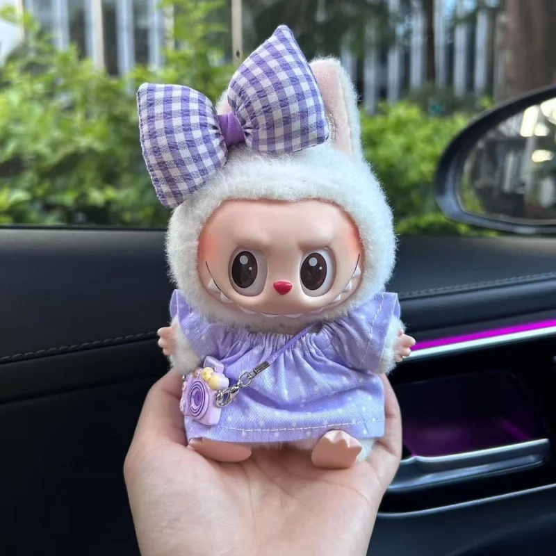 ใหม่ตุ๊กตาเสื้อผ้าสําหรับ Labubu เสื้อผ้าชุด 10-17 ซม.เสื้อผ้าตุ๊กตา DIY อุปกรณ์เสริมการฝึกอบรมนั่งปาร์ตี้เกมของขวัญ