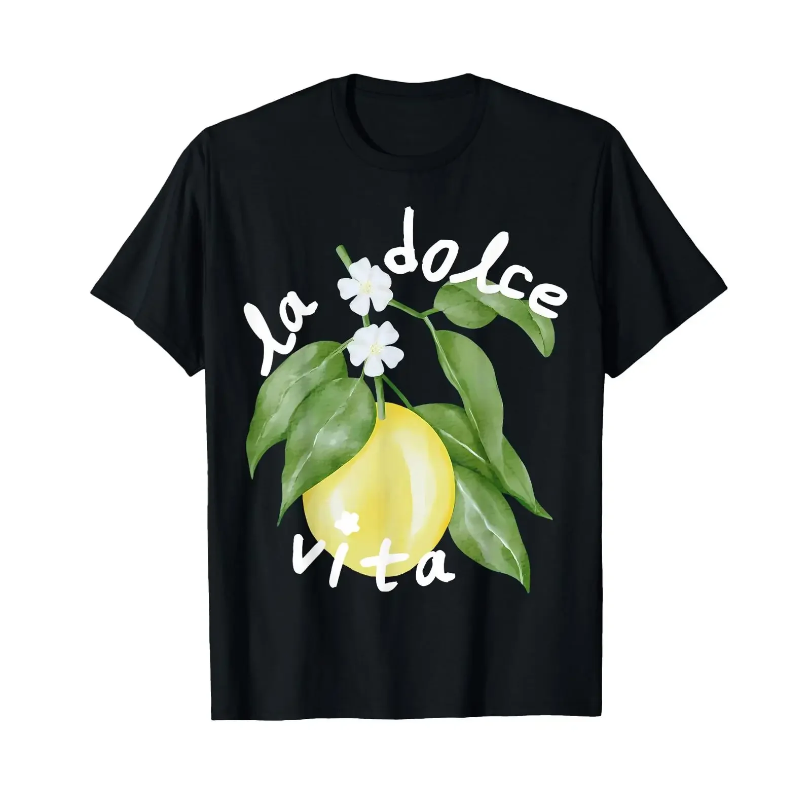 La Dolce Vita Bride Italy Lemon Matching Summer T Shirt vintage Washed Comfortable Stretched Soft Casual designer clothes homme