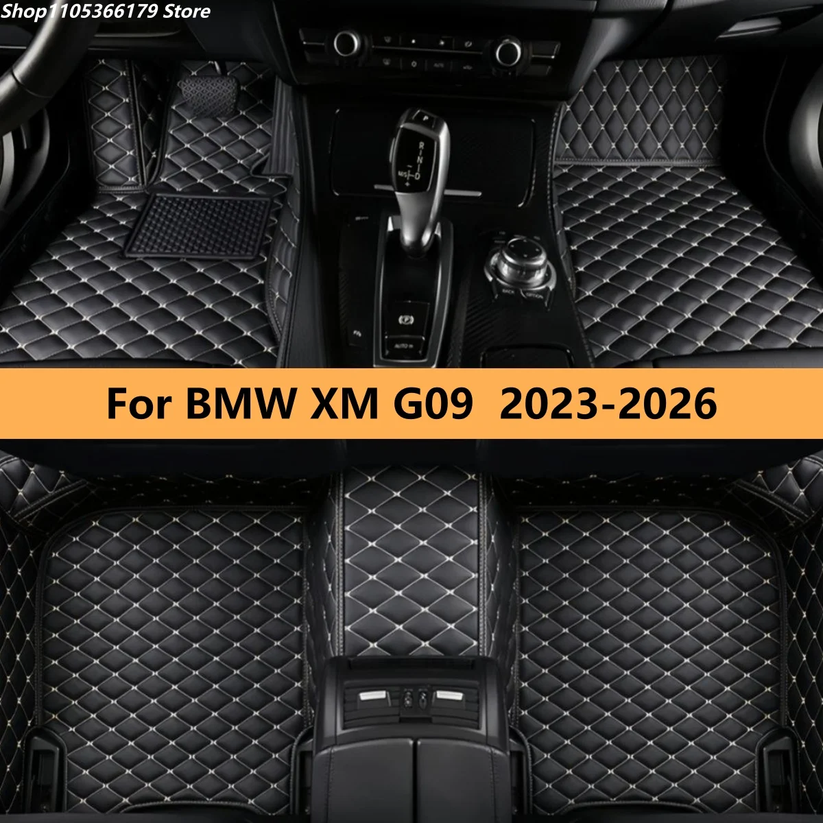 

Автомобильные коврики из кожи для BMW XM G09 2023 2024 2025 2026, полный комплект, всепогодные, водонепроницаемые