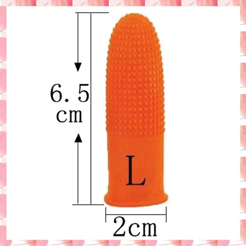 JAJA 100Pcs Rubber Anti-Slip Finger Cots Orange Disposable Protective Finger Cots For Electronic Repair Easy To Use