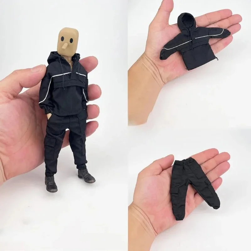 

1/12 Scale CCN1212 Male Sports Pants Hooded Sweatshirt Set Soldier Clothes for 6" Action Figure NW DAM Body Accesssories