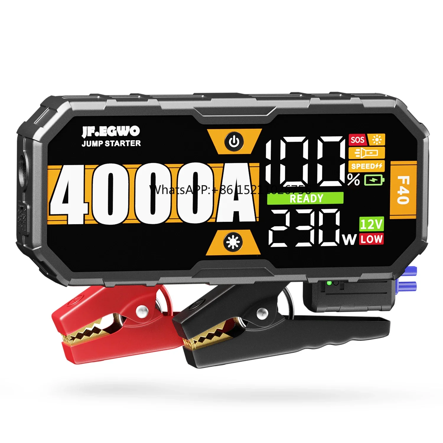 High Battery capacity  4000A 12V Multi-Function 230W  28000mAh Portable Jump Starter for Passenger Car and Motorcycle