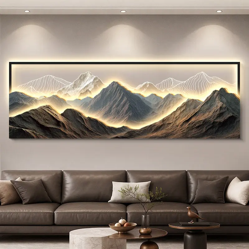 eh-high-end three-dimensional decorative painting wall murals sofa background painting landscap tableau décoration mural decor-