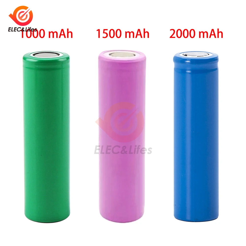 1Pcs 3.7V 18650 1000/1500/2000mAh large capacity rechargeable lithium-ion battery for flashlights remote control electronic toys