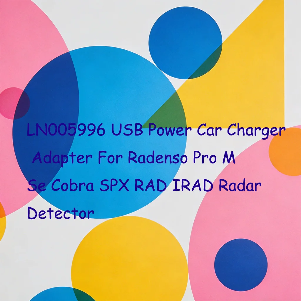 LN005996 USB Power Car Charger Adapter For Radenso Pro M Se Cobra SPX RAD IRAD Radar Detector