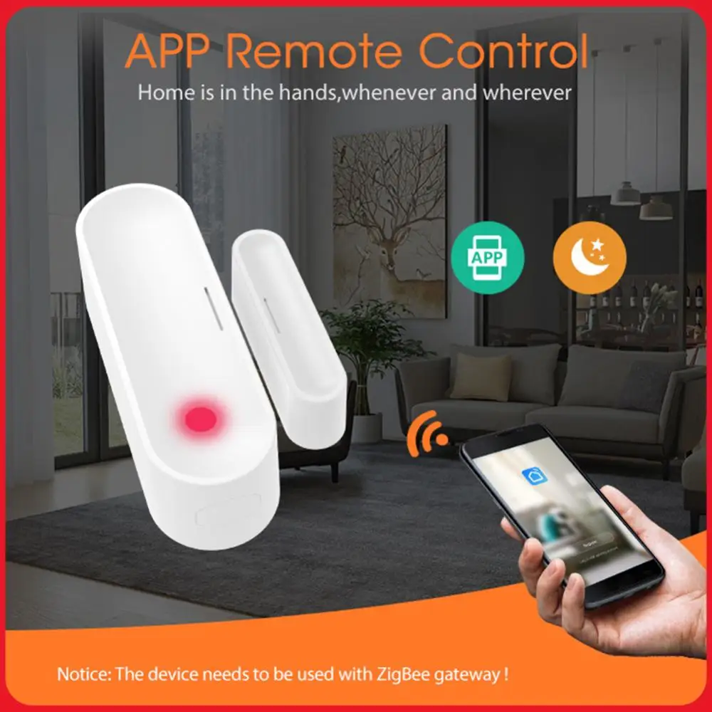 

Датчики открытия/закрытия дверей APP, защитный сигнализатор ZigBee, беспроводной датчик окон, дверей и ворот 2,4 ГГц для помещений
