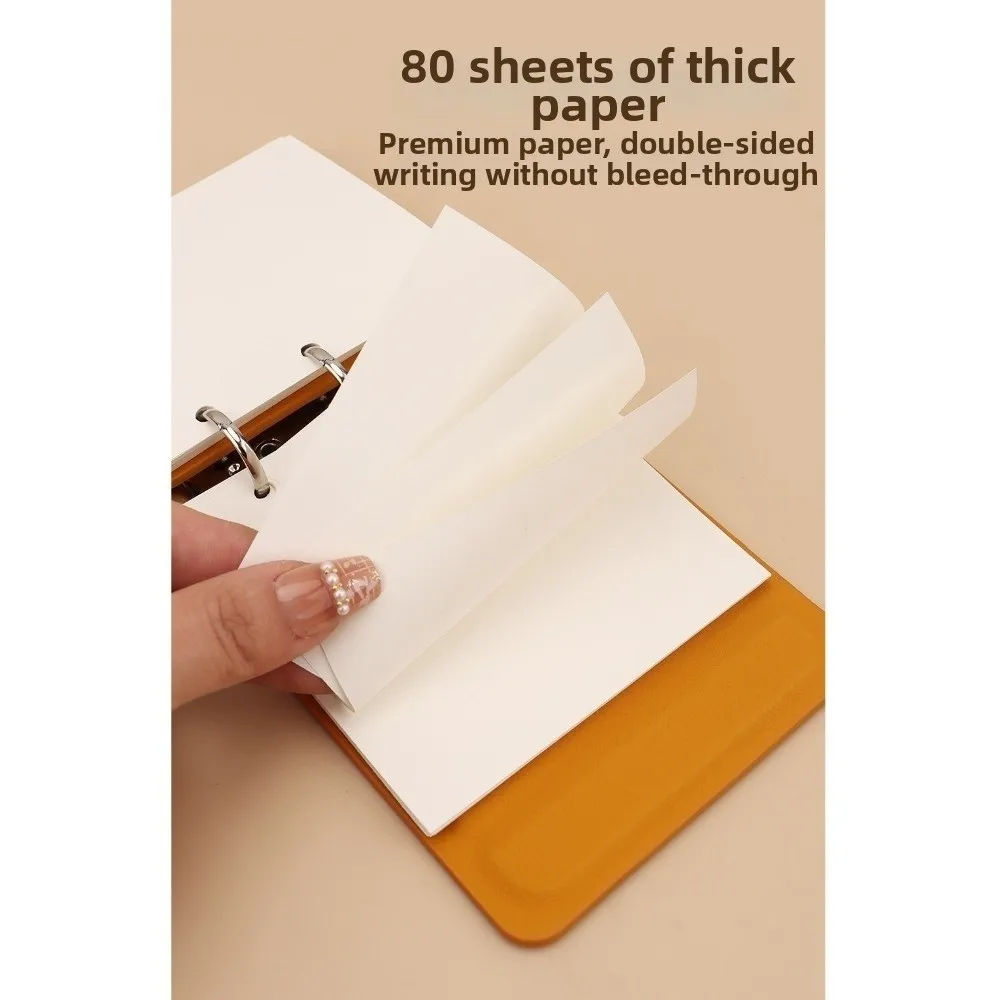 Practical Stylish Portable Notebook Simple Leather Compact Pocket Notebook Multi Functional Thick Paper A7 Note Book Travel