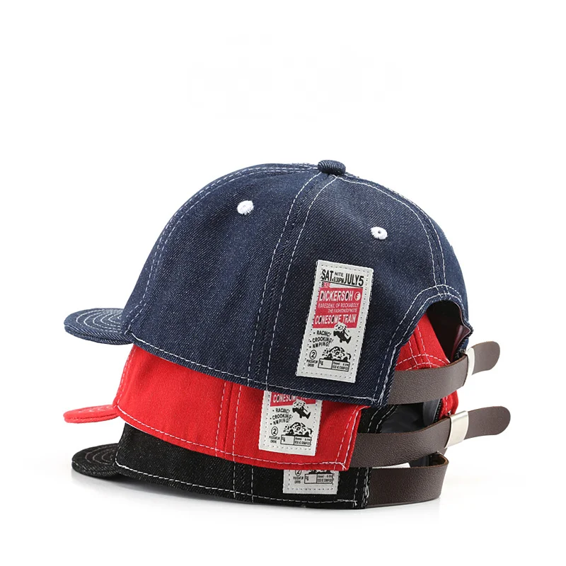 New Outdoor Sports Fashion Men's Denim Short-Brimmed Baseball Cap Korean-Style Women's Sunshade Cap Male